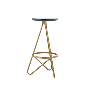 Spiroa 30" Modern Industrial Metal Backless Circular Bar Stool - JONATHAN Y